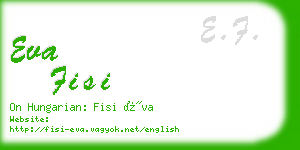 eva fisi business card